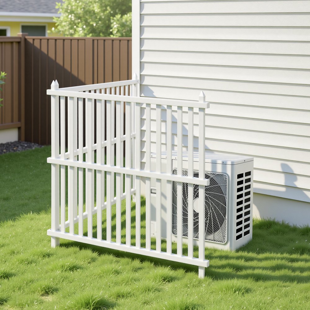 VEVOR 2 Panels Outdoor Privacy Screen, 48 x 48 in Air Conditioner Fence with 19.7 in Ground Stakes, Pool Equipment