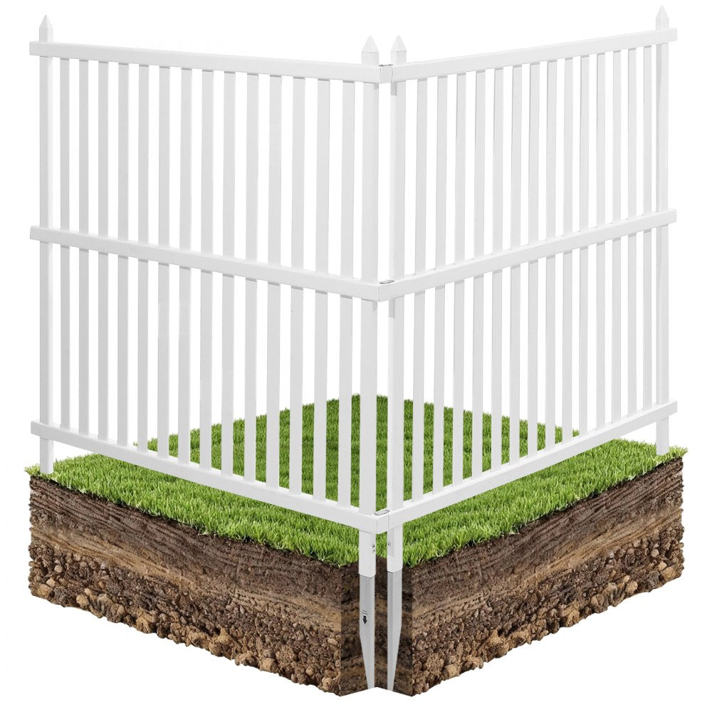 VEVOR 2 Panels Outdoor Privacy Screen, 48 x 48 in Air Conditioner Fence with 19.7 in Ground Stakes, Pool Equipment