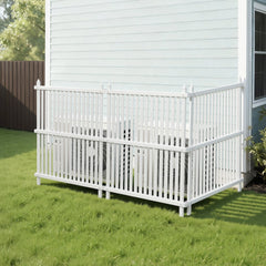 VEVOR 3 Panels Outdoor Privacy Screen, 36 x 45 in Air Conditioner Fence with 19.7 in Ground Stakes, Pool Equipment