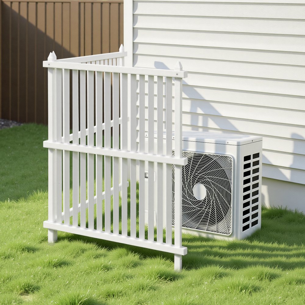 VEVOR 2 Panels Outdoor Privacy Screen, 36 x 45 in Air Conditioner Fence with 19.7 in Ground Stakes, Pool Equipment
