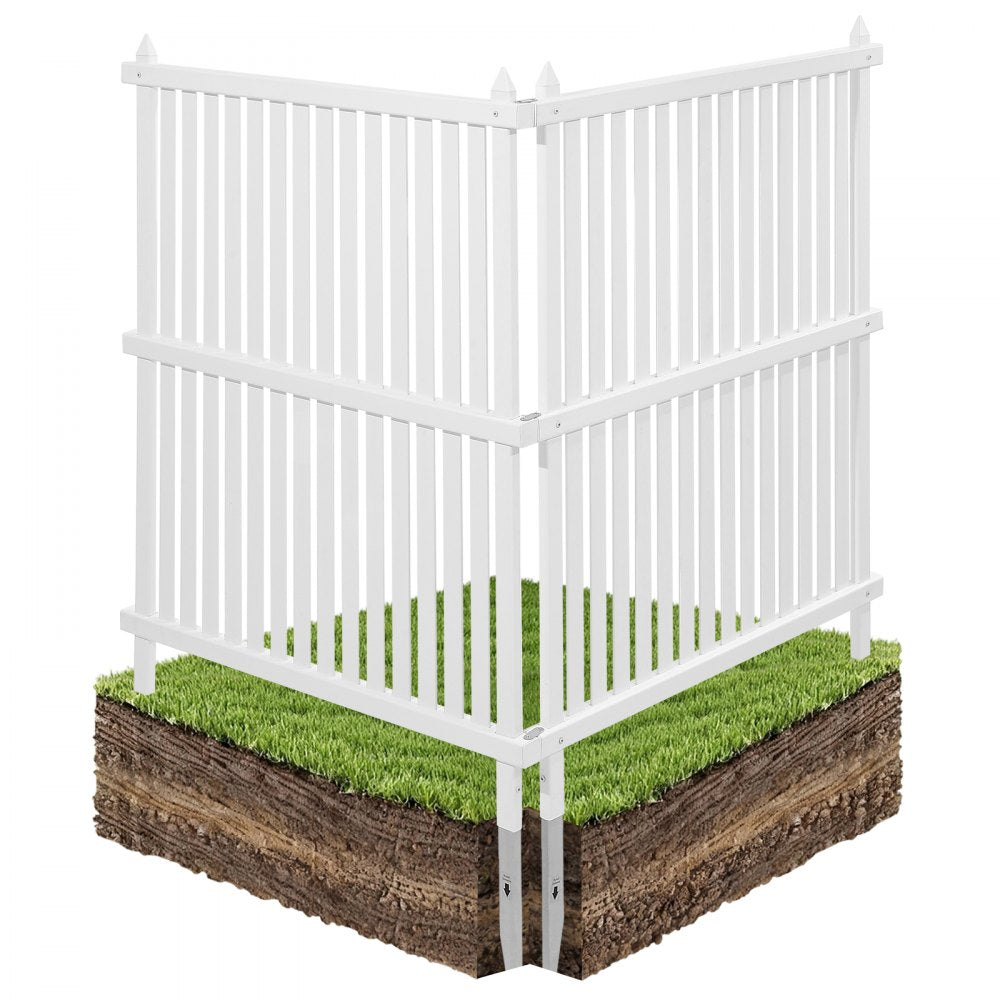 VEVOR 2 Panels Outdoor Privacy Screen, 36 x 45 in Air Conditioner Fence with 19.7 in Ground Stakes, Pool Equipment