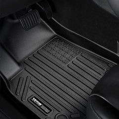 VEVOR Automotive Floor Mats, Fits for Tesla Model Y 2021-2024, 3 pcs Front and 2nd Row Liners, All Weather Custom Fit