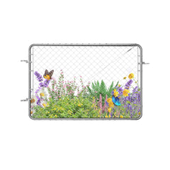 VEVOR Chain Link Fence Gate, 72 x 48 in, Adjustable Chain Link Fence Panel, Fit 2.2-6 ft (W) x 6 ft (H) Garden Fence