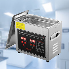 VEVOR Ultrasonic Cleaner with Digital Timer & Heater, Professional Ultra Sonic Jewelry Cleaner, Stainless Steel Heated