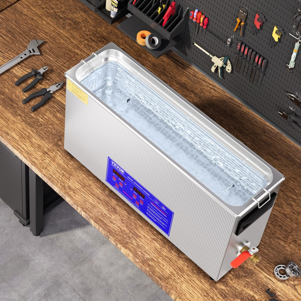 VEVOR 10L Ultrasonic Gun Cleaner, 300W Professional Ultra Sonic Cleaning Machine with Timer & Heater, 40kHz Digital
