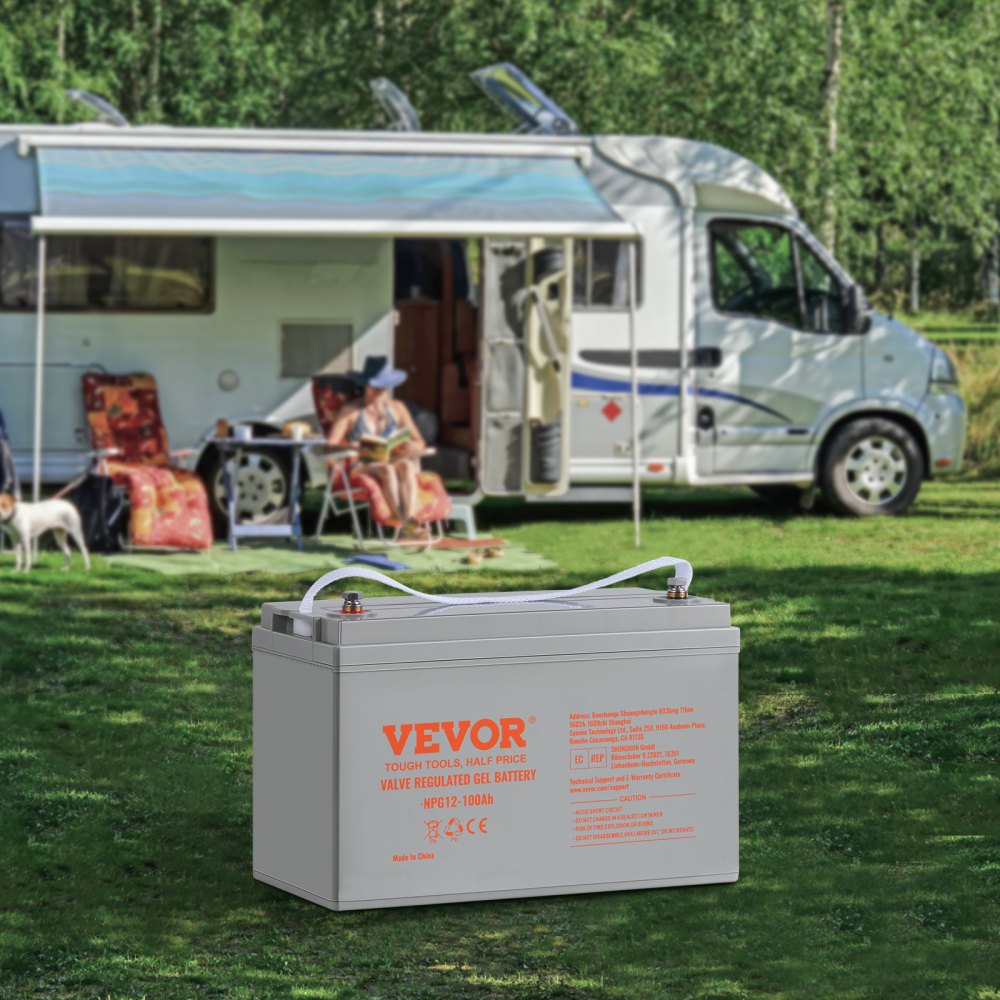 VEVOR Deep Cycle Battery, 12V 100 AH, AGM Marine Rechargeable Battery, High Self-Discharge Rate 800A Current, for RV