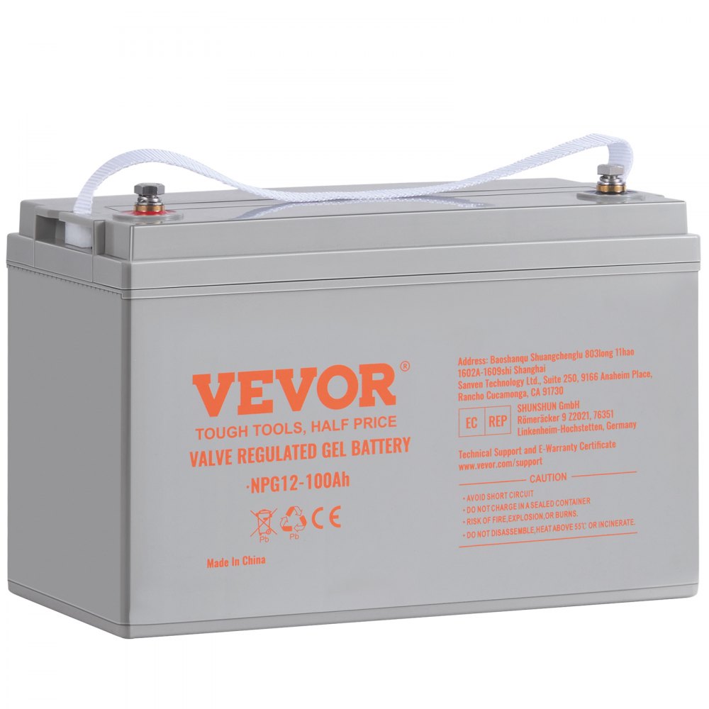 VEVOR Deep Cycle Battery, 12V 100 AH, AGM Marine Rechargeable Battery, High Self-Discharge Rate 800A Current, for RV