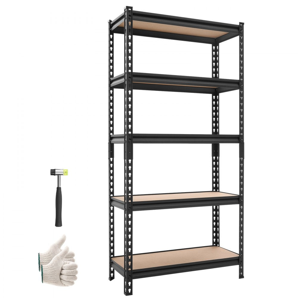 VEVOR Storage Shelves, 5-Tier Adjustable, 2000 lbs Capacity, Heavy Duty Garage Storage Shelving Unit, Metal Utility