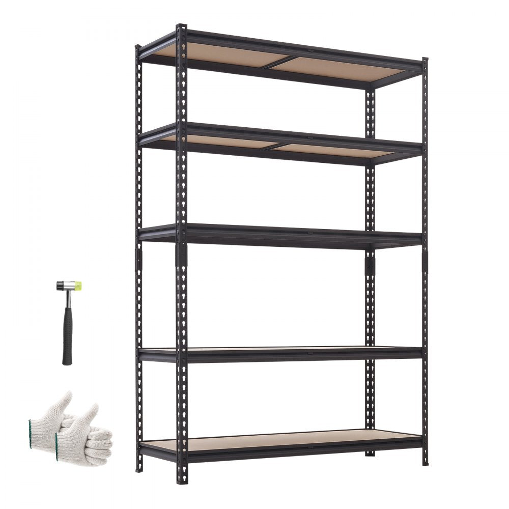 VEVOR Storage Shelves, 5-Tier Adjustable, 2000 lbs Capacity, Heavy Duty Garage Storage Shelving Unit, Metal Utility