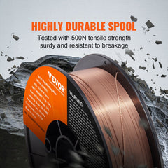 VEVOR Solid MIG Welding Wire, ER70S-6 0.035-inch 11LBS with Low Splatter and High Levels of Deoxidizers for All