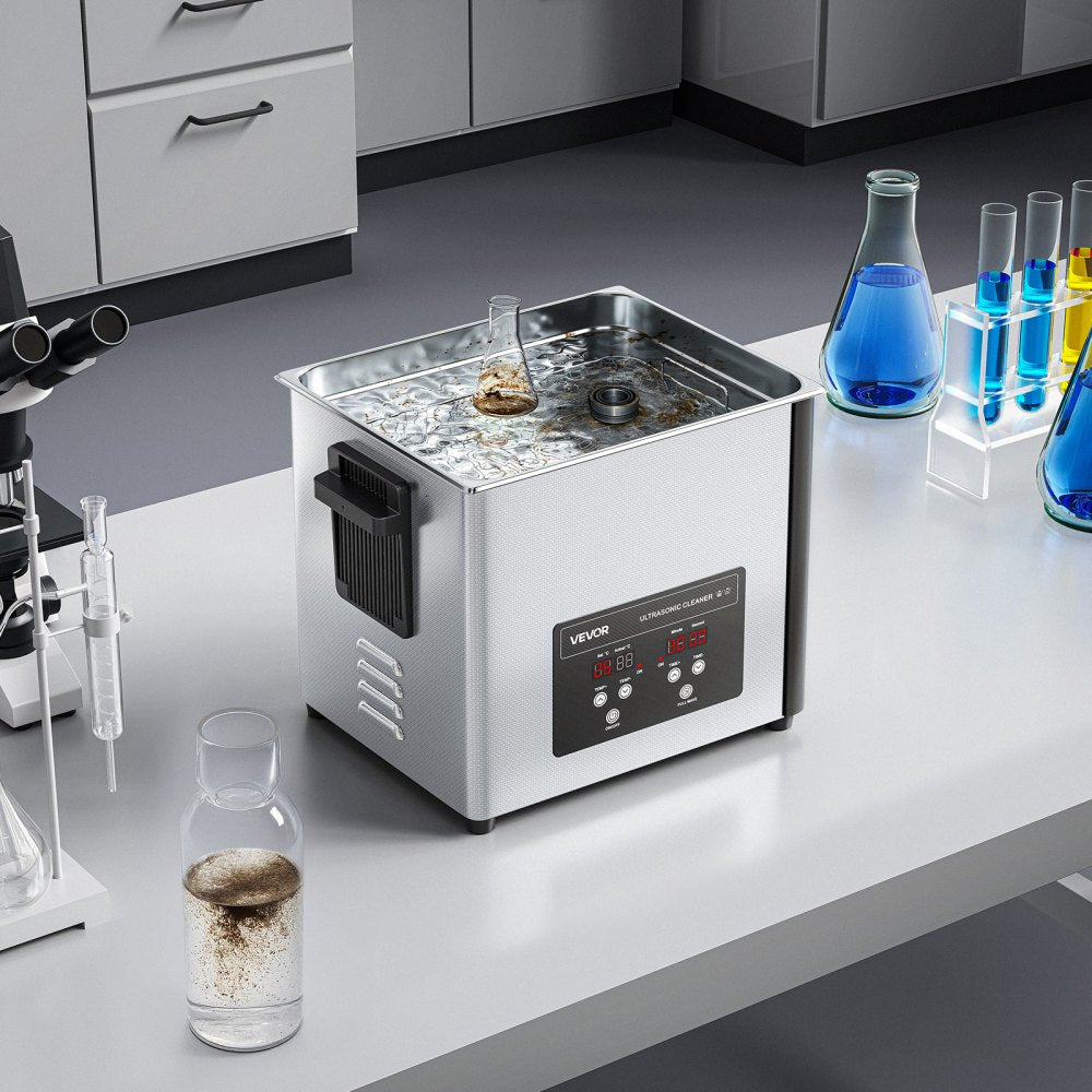 VEVOR 10L Ultrasonic Cleaner, Professional Ultrasonic Cleaner Machine with Cleaning Basket & Digital Display, 180W
