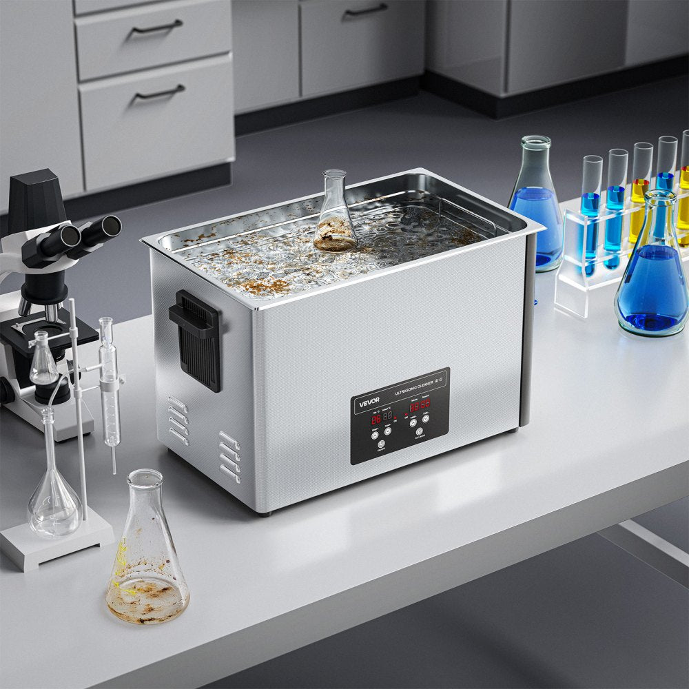 VEVOR 30L Ultrasonic Cleaner, Professional Ultrasonic Cleaner Machine with Cleaning Basket & Digital Display, 480W