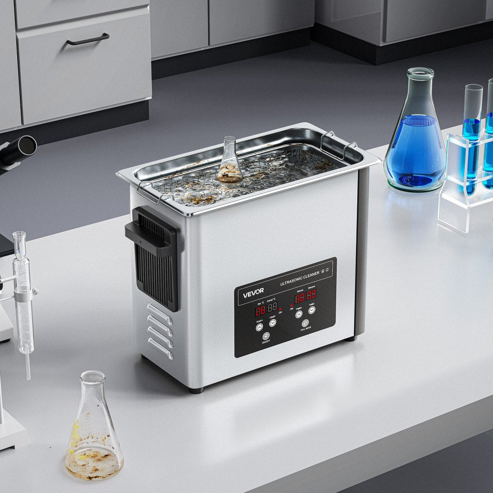 VEVOR 6L Ultrasonic Cleaner, Professional Ultrasonic Cleaner Machine with Cleaning Basket & Digital Display, 120W