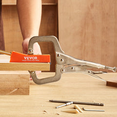 VEVOR Pocket Hole Jig, 56 Pcs Mini Jig Pocket Hole System with 9" C-clamp, Step Drill, Wrench, Square Drive Bit, Drill