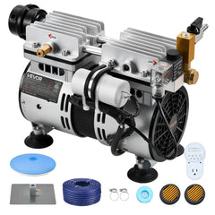VEVOR Pond Aerators, 5.2CFM Aeration System for Lakes up to 3 Acres, 3/4 HP Air Compressor, 1 Diffuser & 100' Weighted