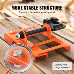 VEVOR Chainsaw Mill, Vertical Lumber Cutting Guide with 2"-6" Cutting Width, Cast Iron Portable Timber Chainsaw