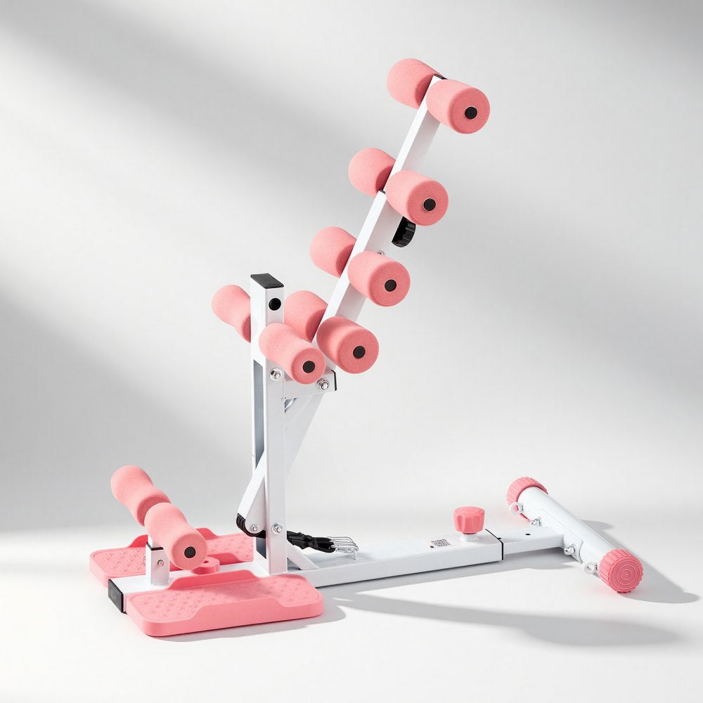 VEVOR Deep Squat Machine, Adjustable Glutes Trainer Machine with 3 High-Strength Resistance Bands, Folding Core Leg and