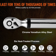 VEVOR Digital Torque Wrench, 3.7-37ft.lb/5-50n.m 3/8" Drive Electronic Torque Wrench, Torque Wrench Kit Torque Range