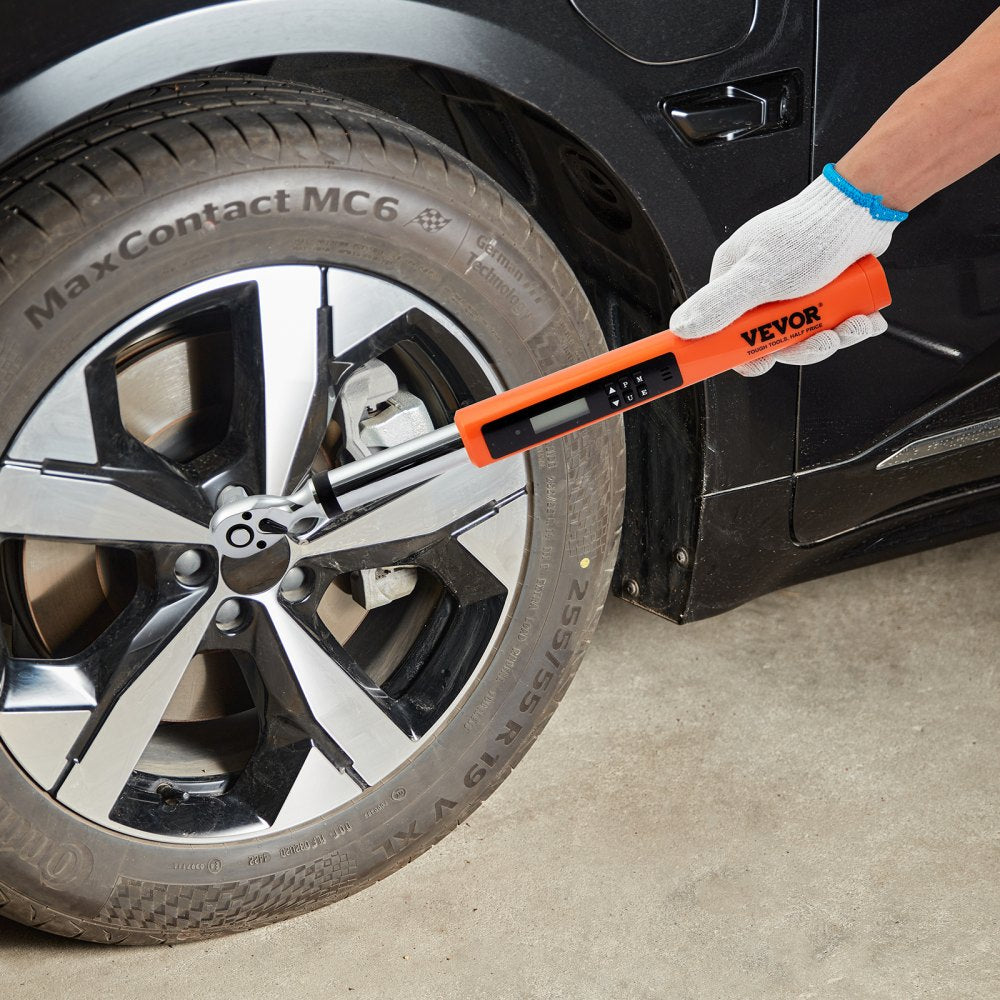 VEVOR Digital Torque Wrench, 3.7-37ft.lb/5-50n.m 3/8" Drive Electronic Torque Wrench, Torque Wrench Kit Torque Range