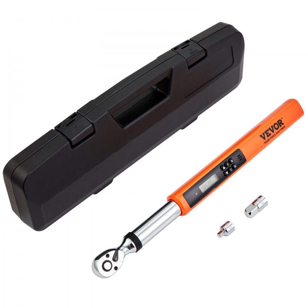 VEVOR Digital Torque Wrench, 3.7-37ft.lb/5-50n.m 3/8" Drive Electronic Torque Wrench, Torque Wrench Kit Torque Range
