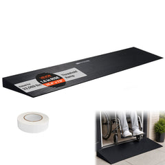 VEVOR 1.6" Rise Cuttable Threshold Ramp for Sweeping Robot, 35.4" Wide Natural Rubber Wheelchair Ramp, Non-Slip Solid