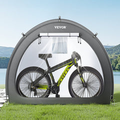 VEVOR Bike Storage Tent, 4 to 5 Bikes, Outdoor Spacious Bike Storage Tent with Ventilated Window, Waterproof Fan-Shaped