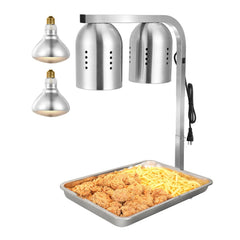 VEVOR Food Heat Lamp, 500W Bulbs, Commercial Food Warmer Light, Electric Stainless Steel French Fry Heating Lamp