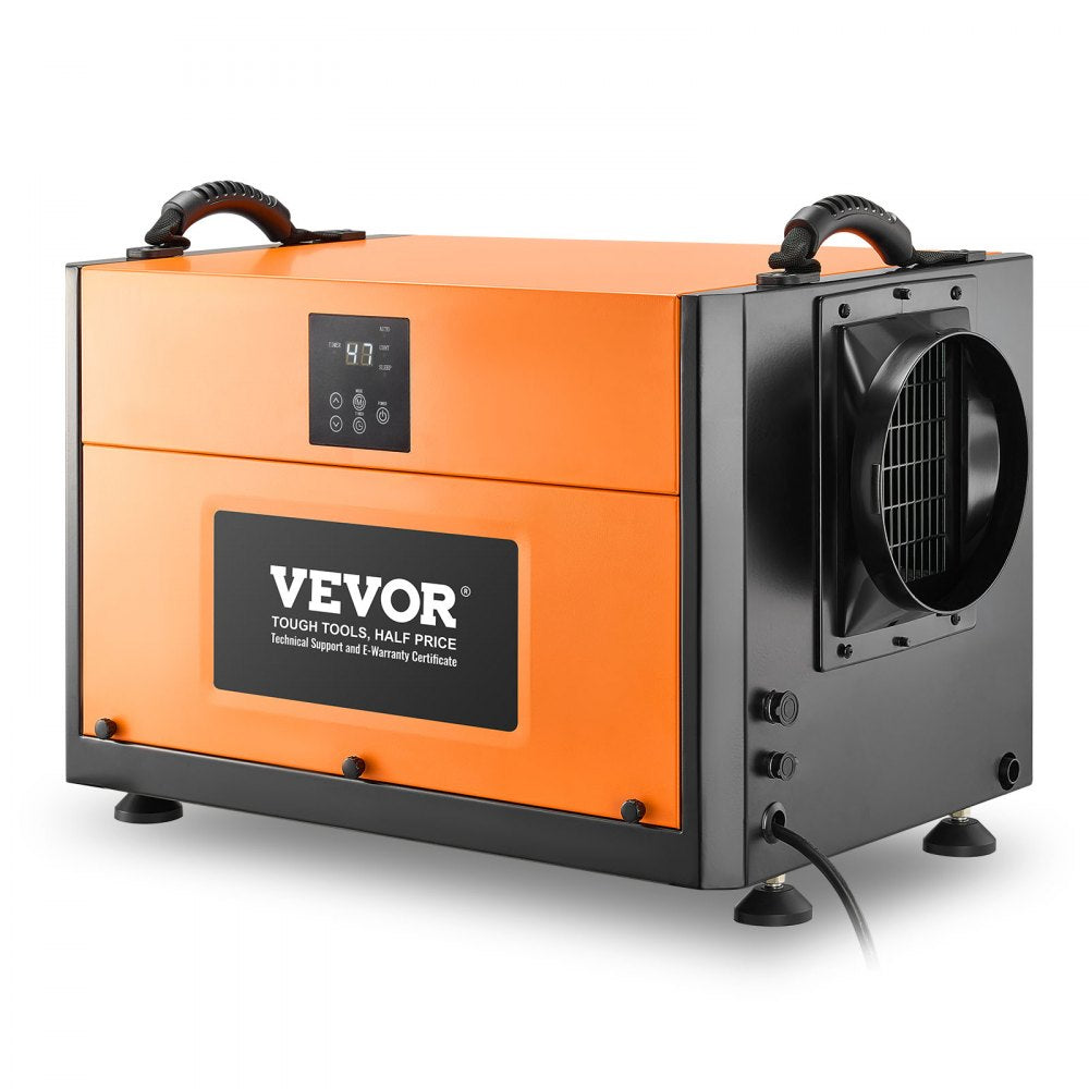 VEVOR 156 Pints Commercial Dehumidifier with Drain Hose, Portable Crawl Space Dehumidifiers for Basement Storage Room