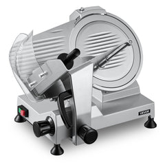 VEVOR Commercial Meat Slicer, 320W Electric Deli Food Slicer with 12" Carbon Steel Blade, Built-In Sharpener & 0-0.6"