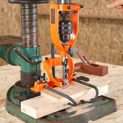 VEVOR Mortising Attachment for Drill Press, 4 Model Drills Square Hole Chisel Set, Bench Drill Locator Set Mortise and