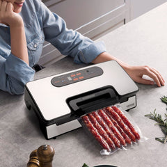 VEVOR Vacuum Sealer Machine, 90Kpa 130W Powerful Dual Pump and Dual Sealing, Dry and Moist Food Storage, Automatic and