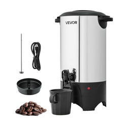 VEVOR Commercial Coffee Urn, 40 Cup 6 L Hot Beverage Dispenser with Dripless Faucet, Quick-Brewing Commercial Coffee