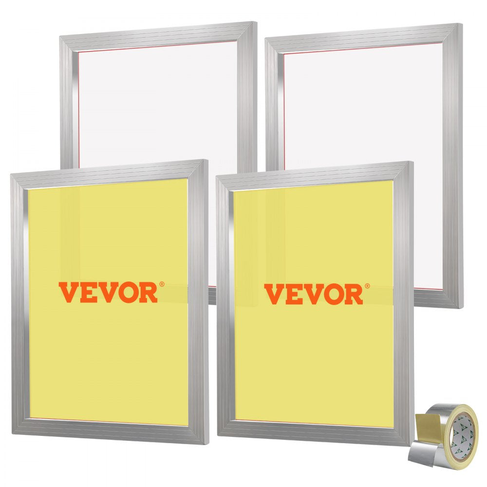 VEVOR Screen Printing Kit, 4 Pieces Aluminum Silk Screen Printing Frames, 20x24inch Silk Screen Printing Frame with 355