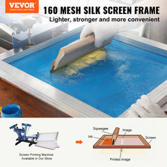 VEVOR Screen Printing Kit, 6 Pieces Aluminum Silk Screen Printing Frames, 20x24inch Silk Screen Printing Frame with 160