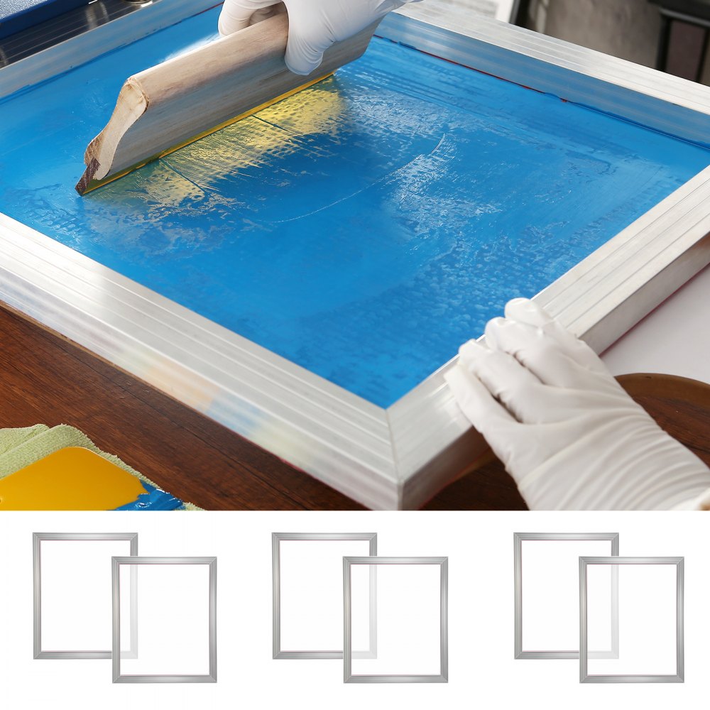 VEVOR Screen Printing Kit, 6 Pieces Aluminum Silk Screen Printing Frames, 20x24inch Silk Screen Printing Frame with 160