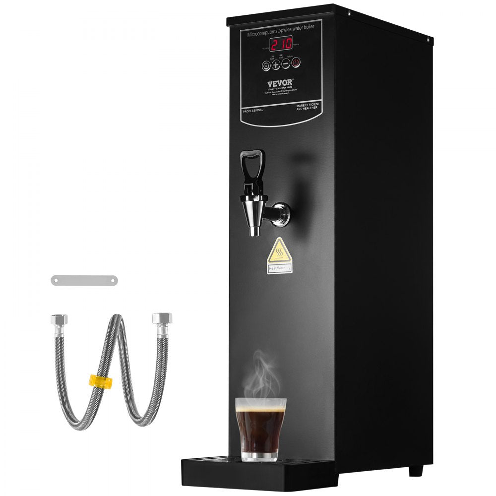 VEVOR Commercial Water Boiler, Electric Hot Water Dispenser with 316 Stainless Steel Heating Tube, 1500W Step-by-step