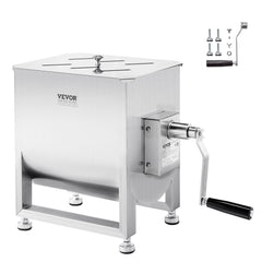 VEVOR Manual Meat Mixer, 60L Fixed Tank Meat Processing Equipment(Mixing Max 120LBS for Meat), Stainless Steel Meat