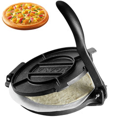 VEVOR Tortilla Press, 10 Inch Tortilla and Roti Maker, Cast Iron Heavy Duty Tortilladora Press, Pre-Seasoned Pataconera