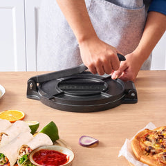VEVOR Tortilla Press 12 In Cast Iron Roti Maker and Tortilladora Heavy Duty, Ideal for Homemade Flatbreads Kitchen
