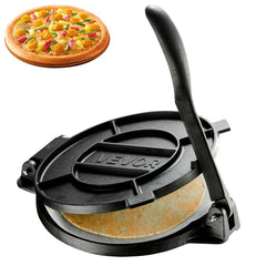 VEVOR Tortilla Press 12 In Cast Iron Roti Maker and Tortilladora Heavy Duty, Ideal for Homemade Flatbreads Kitchen