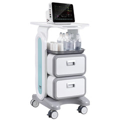 VEVOR 3 Tiers Lab Carts, Lab Utility Cart with 2 Drawers & 1 Top Tray, Mobile Medical Cart with ABS Material, Lab