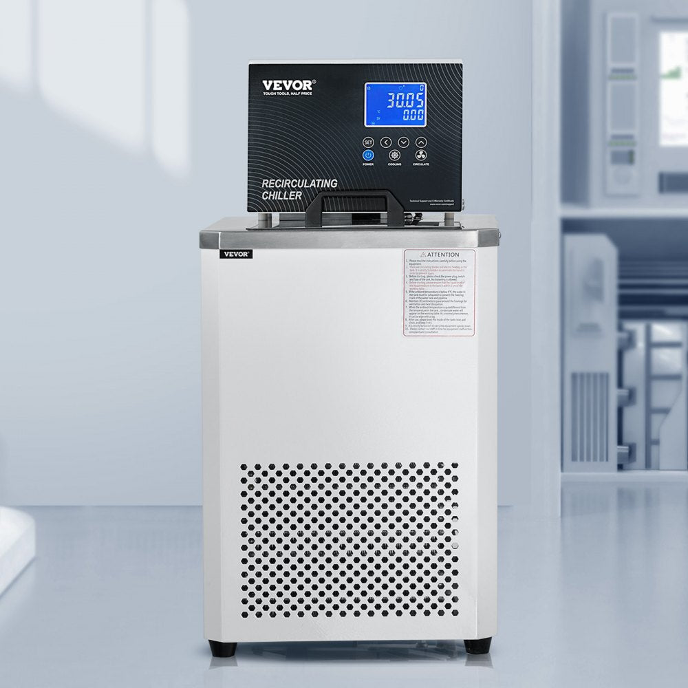 VEVOR Laboratory Chiller Circulator, 6L Chiller Lab Low Temperature Cooling Liquid, 23°F-212°F Circulator Pump Chiller