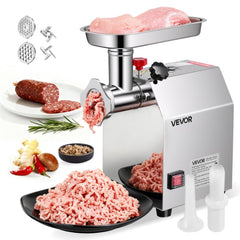 VEVOR Commercial Electric Meat Grinder, 5 lbs/min Capacity, #8 Industrial Meat Mincer with 2 Stainless Steel Blades, 2