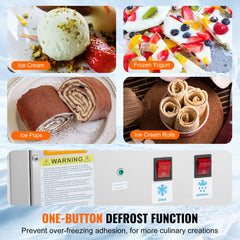 VEVOR Fried Ice Cream Roll Machine, 11" x 9.5" Stir-Fried Ice Cream Pan, Stainless Steel Rolled Ice Cream Maker with