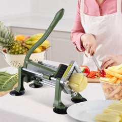 VEVOR French Fry Cutter, Potato Slicer with 1/2-Inch and 3/8-Inch Stainless Steel Blades, Manual Potato Cutter Chopper