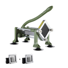 VEVOR French Fry Cutter, Potato Slicer with 1/2-Inch and 3/8-Inch Stainless Steel Blades, Manual Potato Cutter Chopper