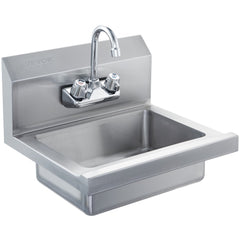 VEVOR Commercial Hand Sink with Faucet, Stainless Steel Sink for Washing, Small Hand Washing Sink, Wall Mount Hand