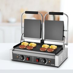 VEVOR Commercial Panini Grill, 3600W Electric Sandwich Panini Maker, Stainless Steel Double Sandwichs Press with Handle
