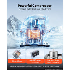 VEVOR Commercial Beverage Dispenser 2 Tanks 10 L / 10.6 QT Per Tank, Stainless Steel Juice Dispenser, Ice Tea Drink