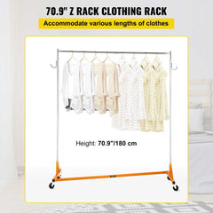 VEVOR Z Rack, Industrial Grade Z Base Garment Rack, Rolling Z Garment Rack, Sturdy Steel Z Base Clothing Rack with